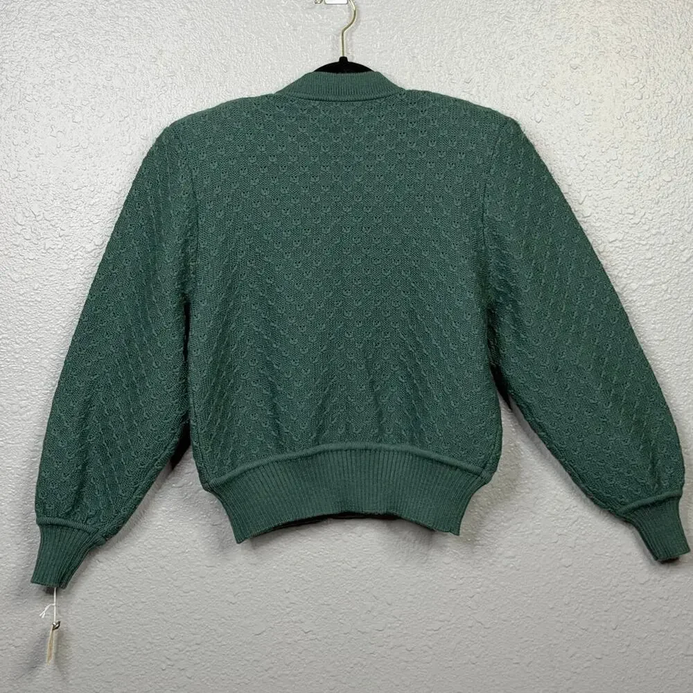 Deans Of Scotland Women’s Green 100% Wool Cardigan / Size-Large - Picture 5 of 11